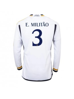 Moški Nogometna dresi replika Real Madrid Eder Militao #3 Domači 2023-24 Dolgi rokav